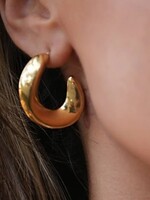 Hackney Nine/Dye Cast Galena Twisted Gold Hoop Earrings