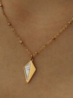 Hackney Nine/Dye Cast Catori Natural Shell Necklace * Gold