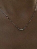 Hackney Nine/Dye Cast Kimi Zirconia Pendent Chain * Silver