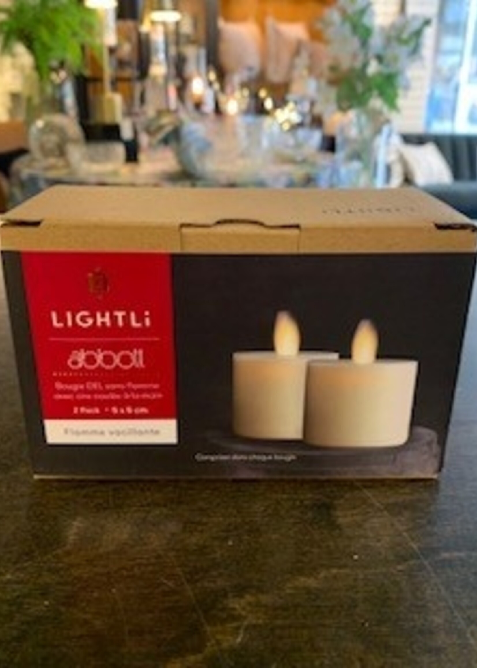 Abbott Flameless LightLI Votive * Set/2 * Ivory