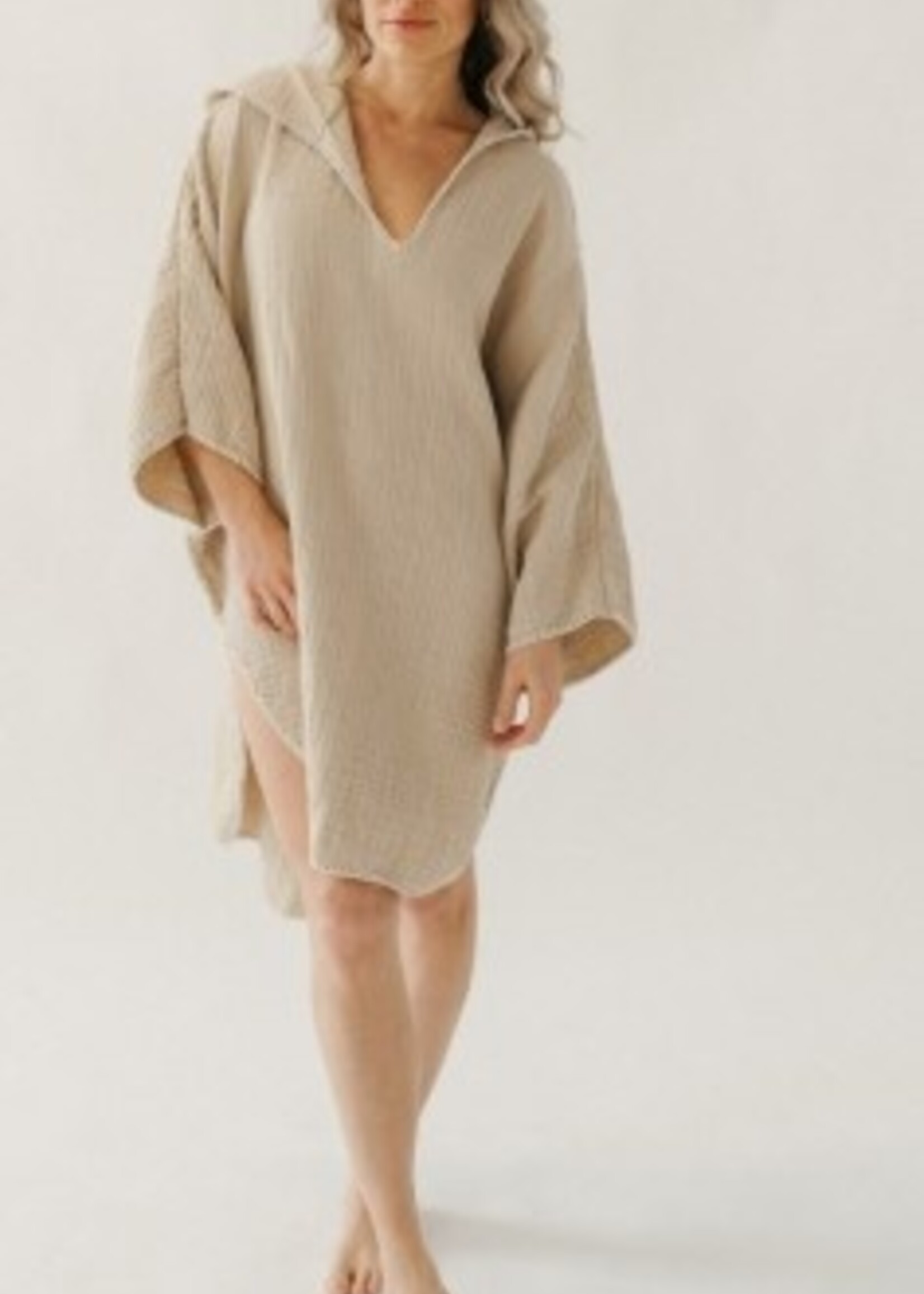 Pokoloko Crinkle Adult Poncho * Beige * One Size
