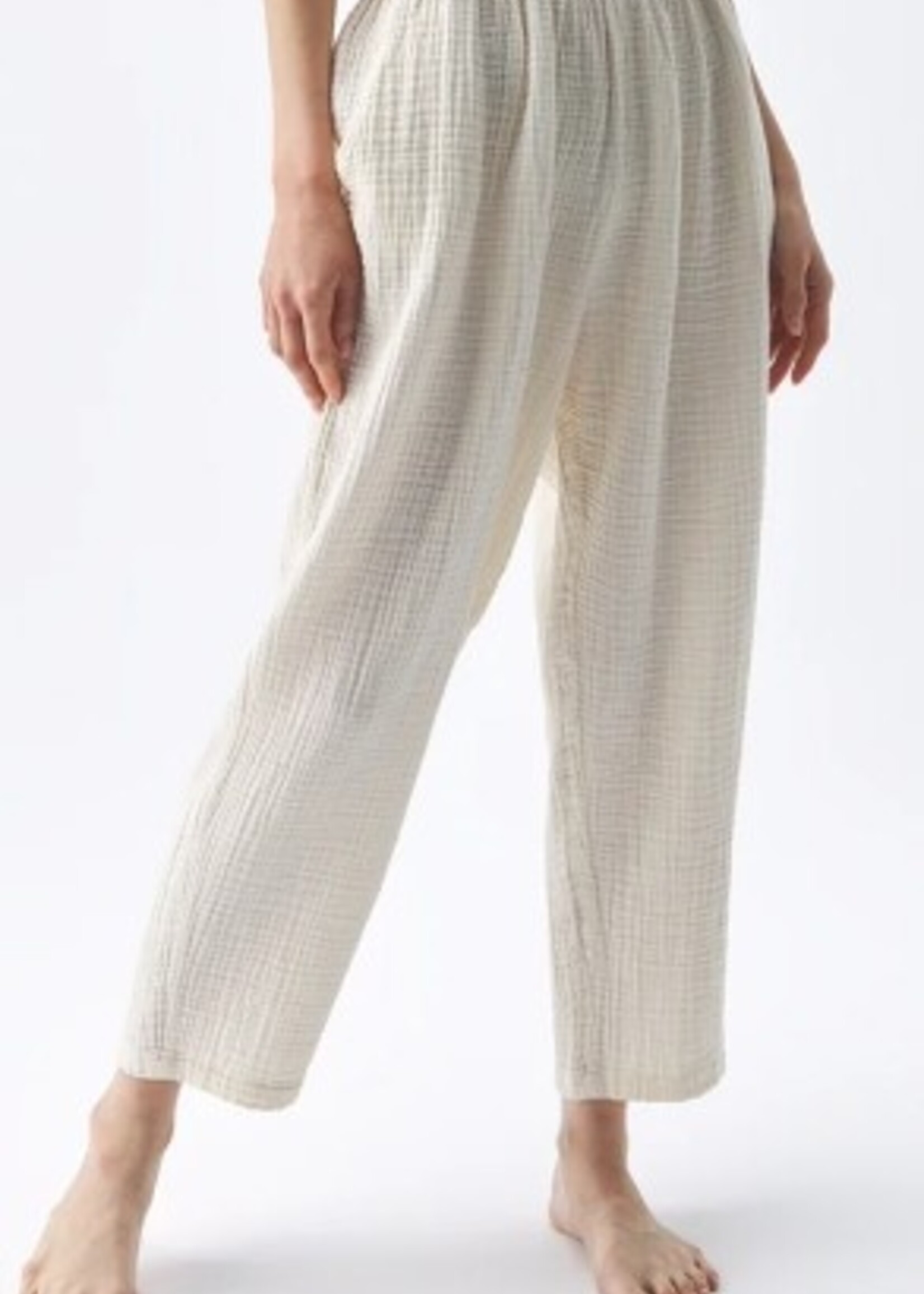 Pokoloko Crinkle Slouchy Pants * Cream * One Size