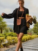 Pokoloko Crinkle Relaxed Shorts * Black * One Size