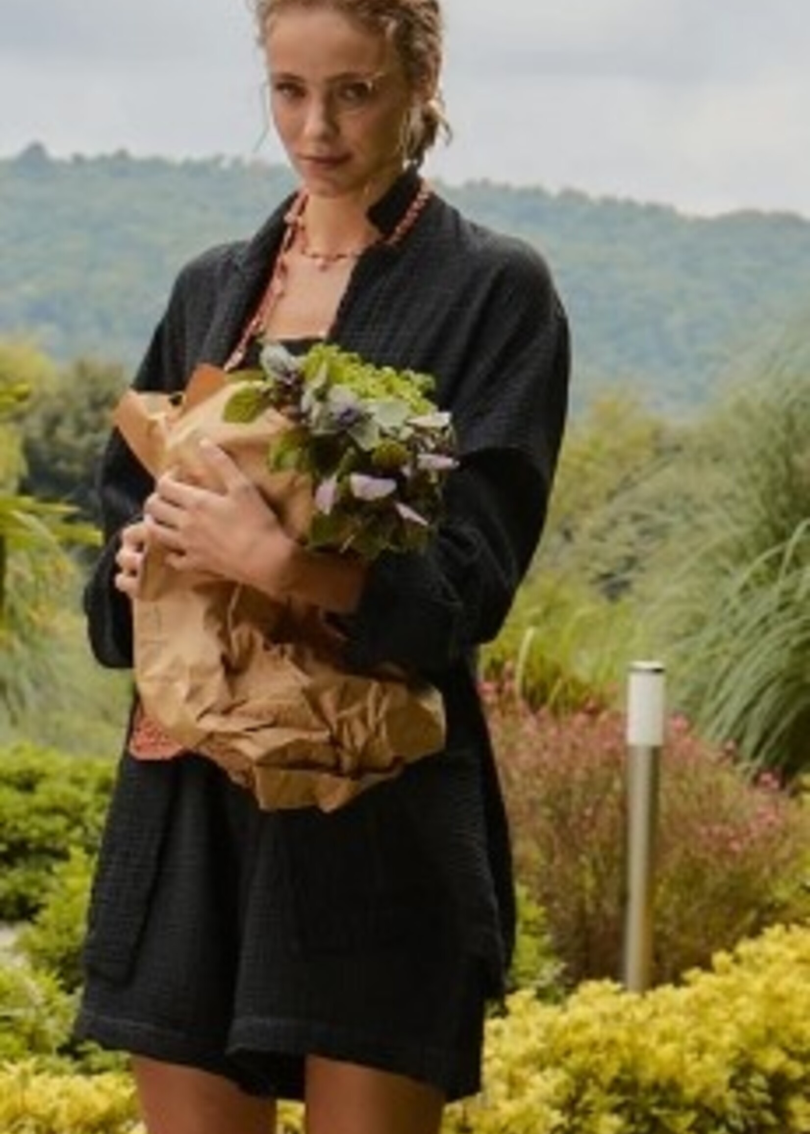 Pokoloko Crinkle Relaxed Shorts * Black * One Size