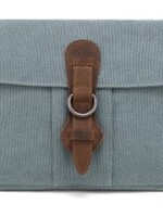 Da Van Canvas Shoulder Bag with Leather Trim * SB544 * Turquoise