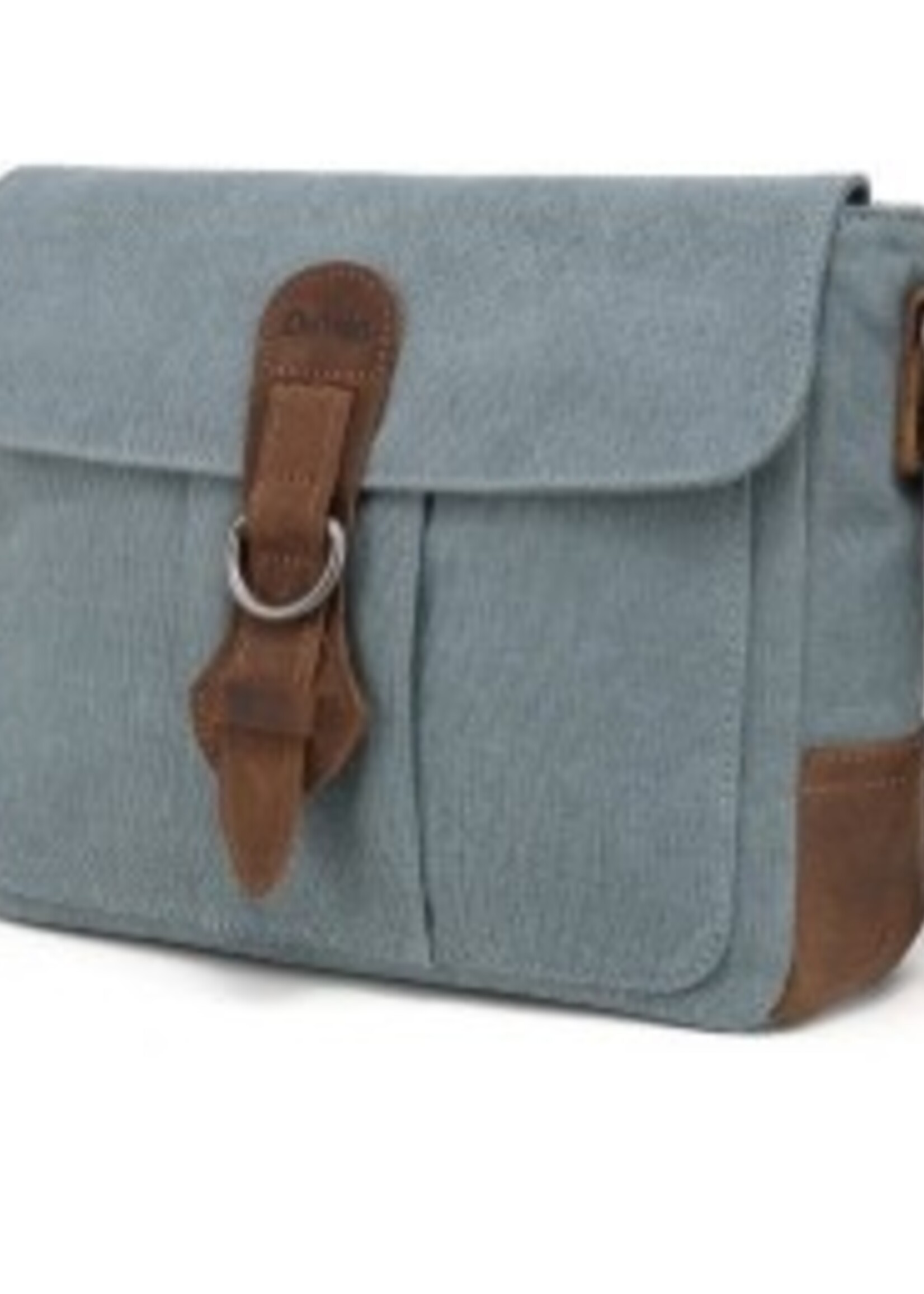 Da Van Canvas Shoulder Bag with Leather Trim * SB544 * Turquoise