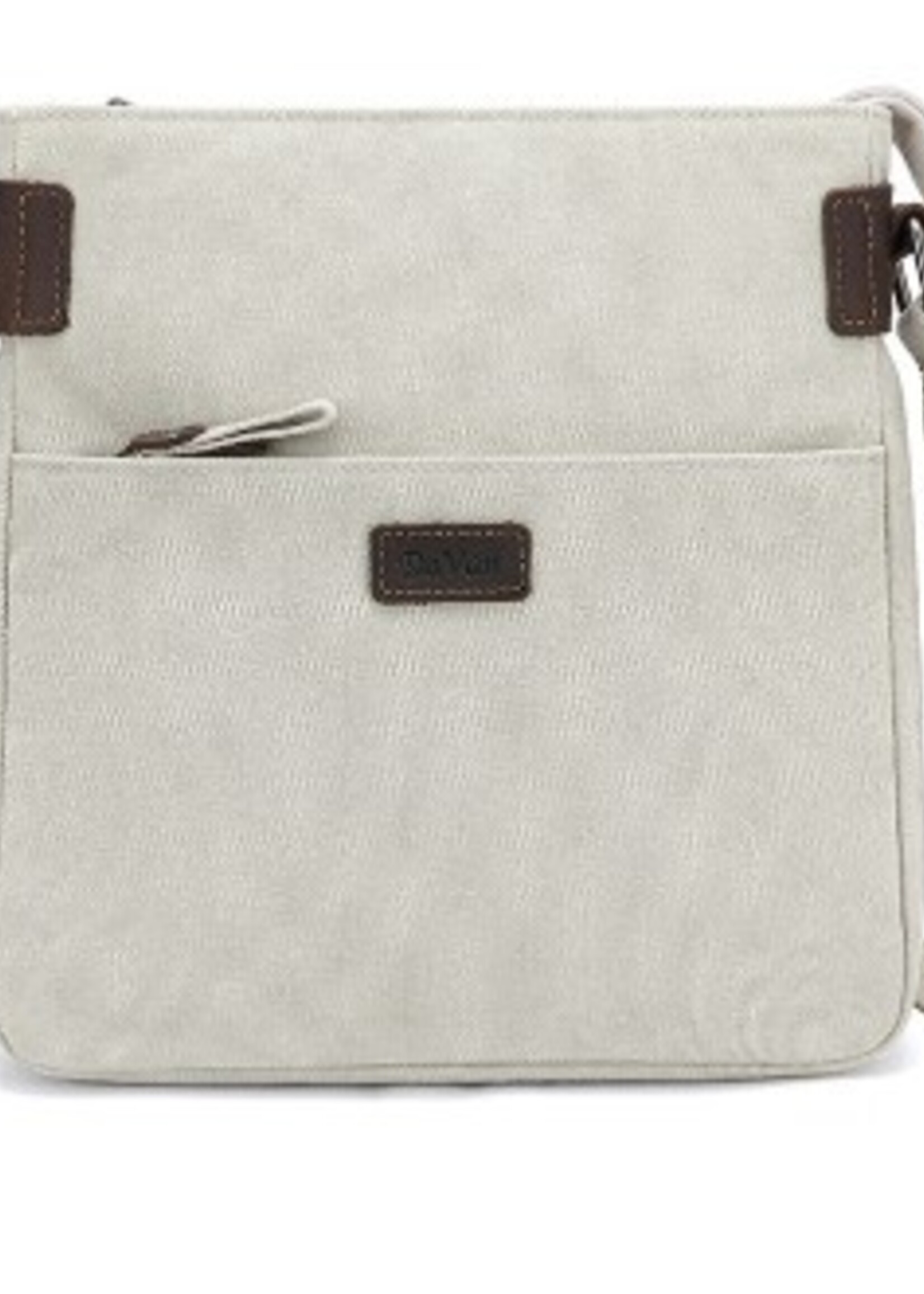 Da Van Canvas Small Crossbody with Leather Trim * SB609 * Cream
