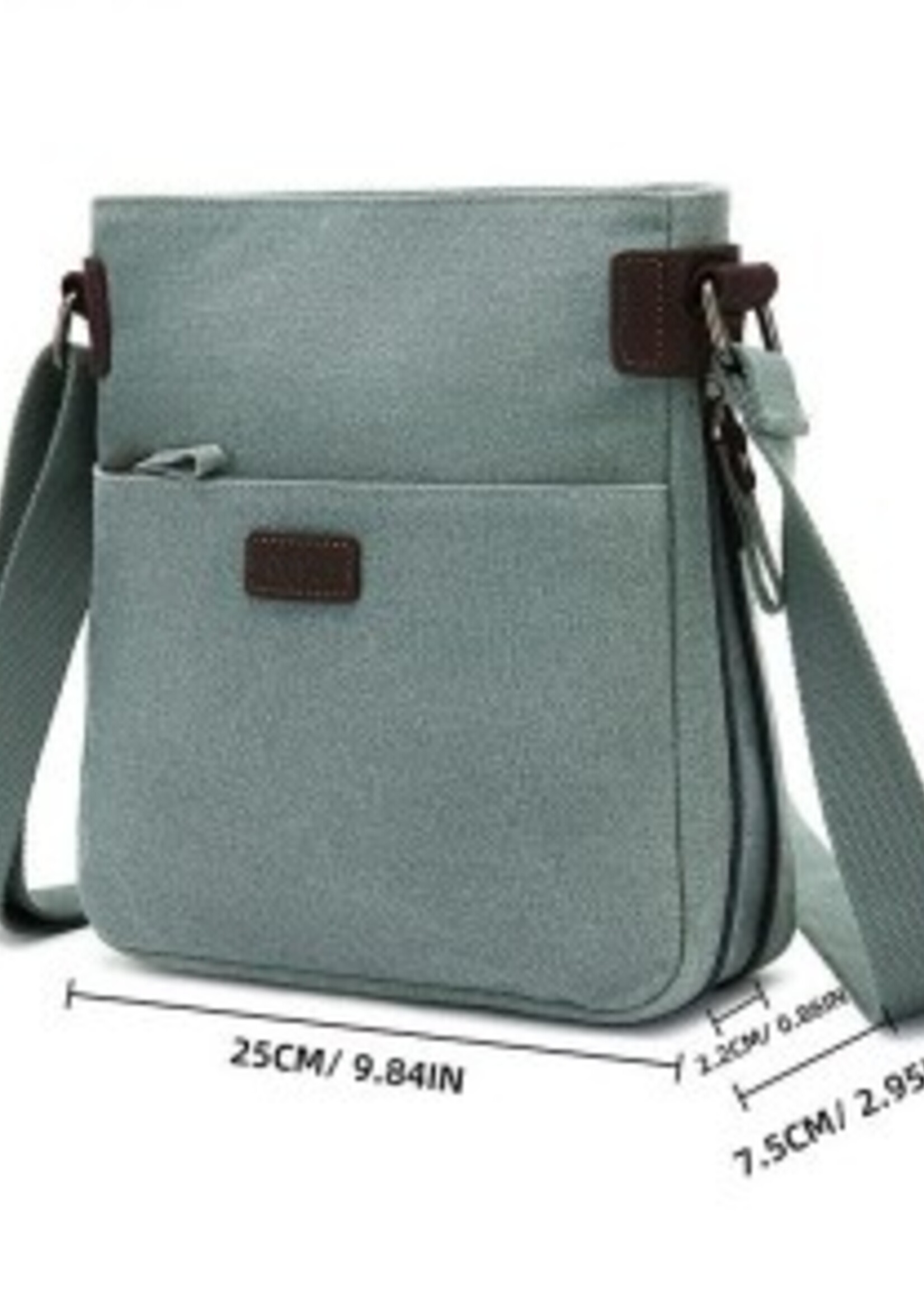 Da Van Canvas Small Crossbody with Leather Trim * SB609 * Cream