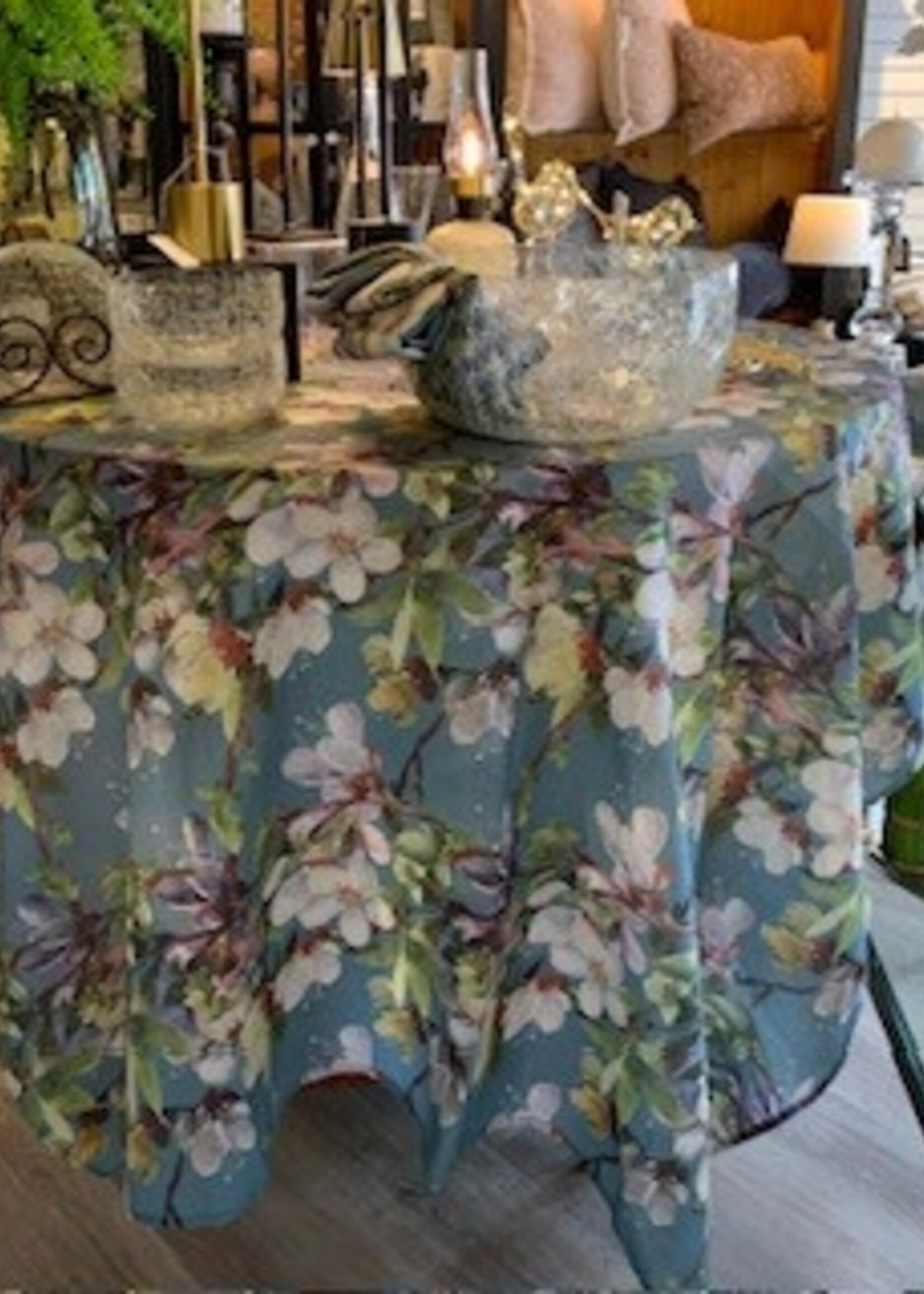 Harman Magnolia Table Cloth * Blue * 60" x 90"