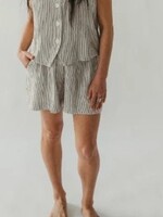 Pokoloko Striped Crinkle Shorts * One Size
