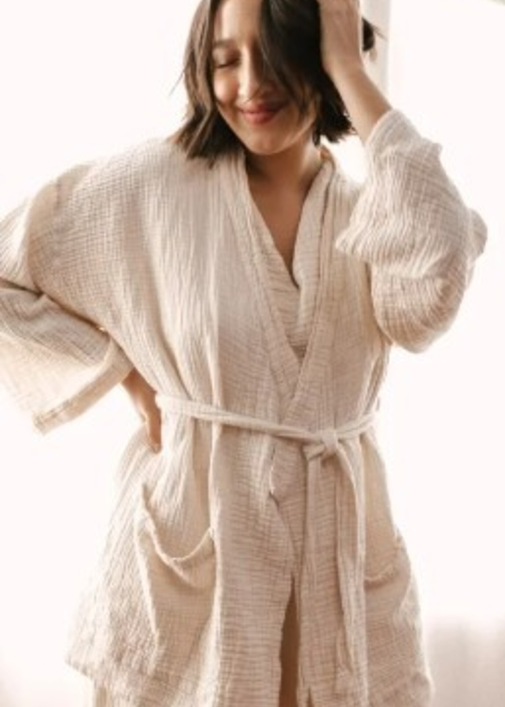 Pokoloko Crinkle Cardigan * Oversize * Cream