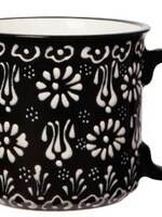 Danica Turkish Mug * Hand Painted * Black