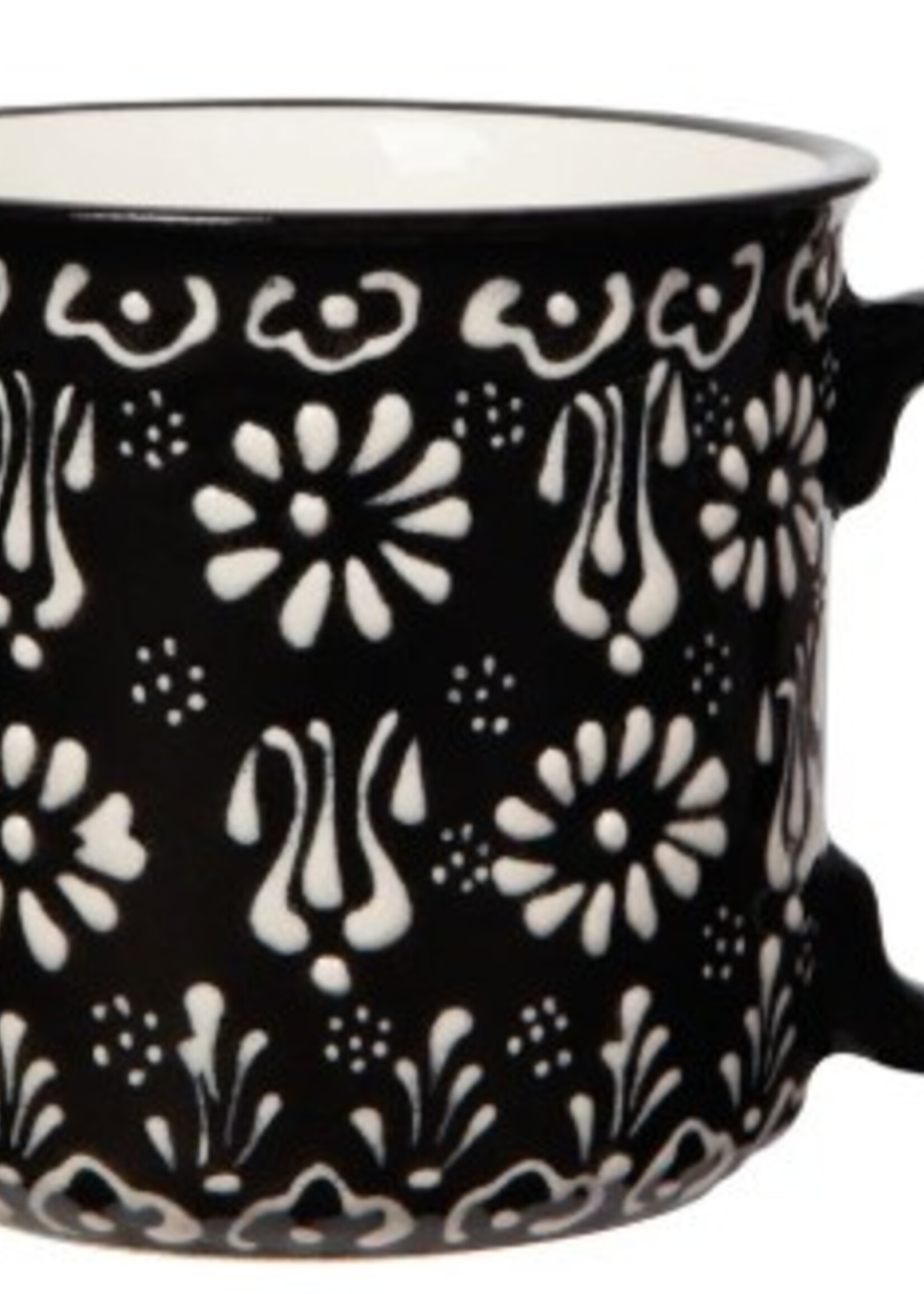 Danica Turkish Mug * Hand Painted * Black