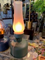 Abbott Lantern LED Lamp w/Frosted Shade * Green * 10.5"h