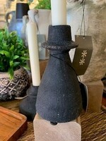 Indaba Arta Terracotta Candle Holder * Tall * Black