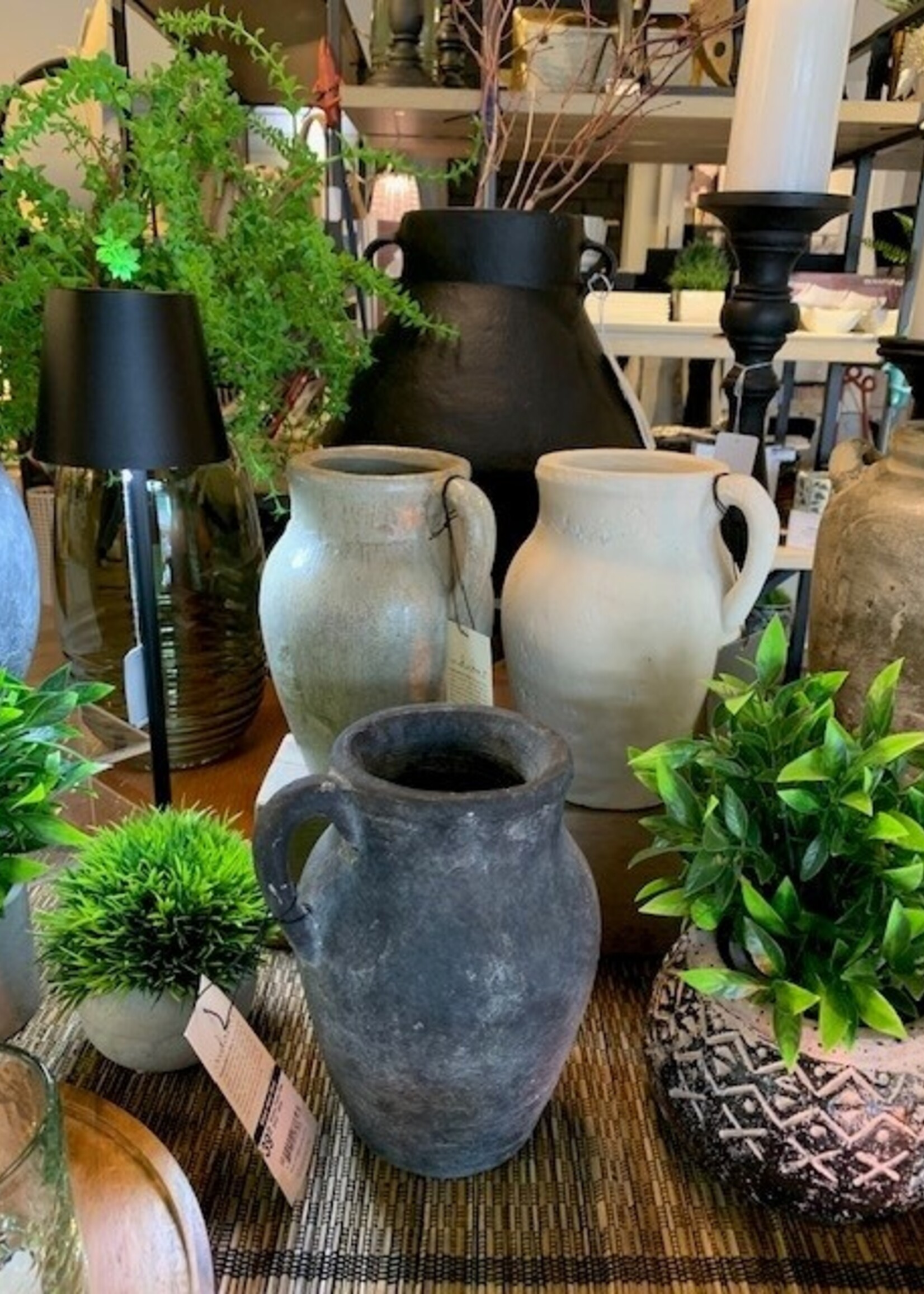 Indaba Rhodes Pitcher Vase * Small * Stone