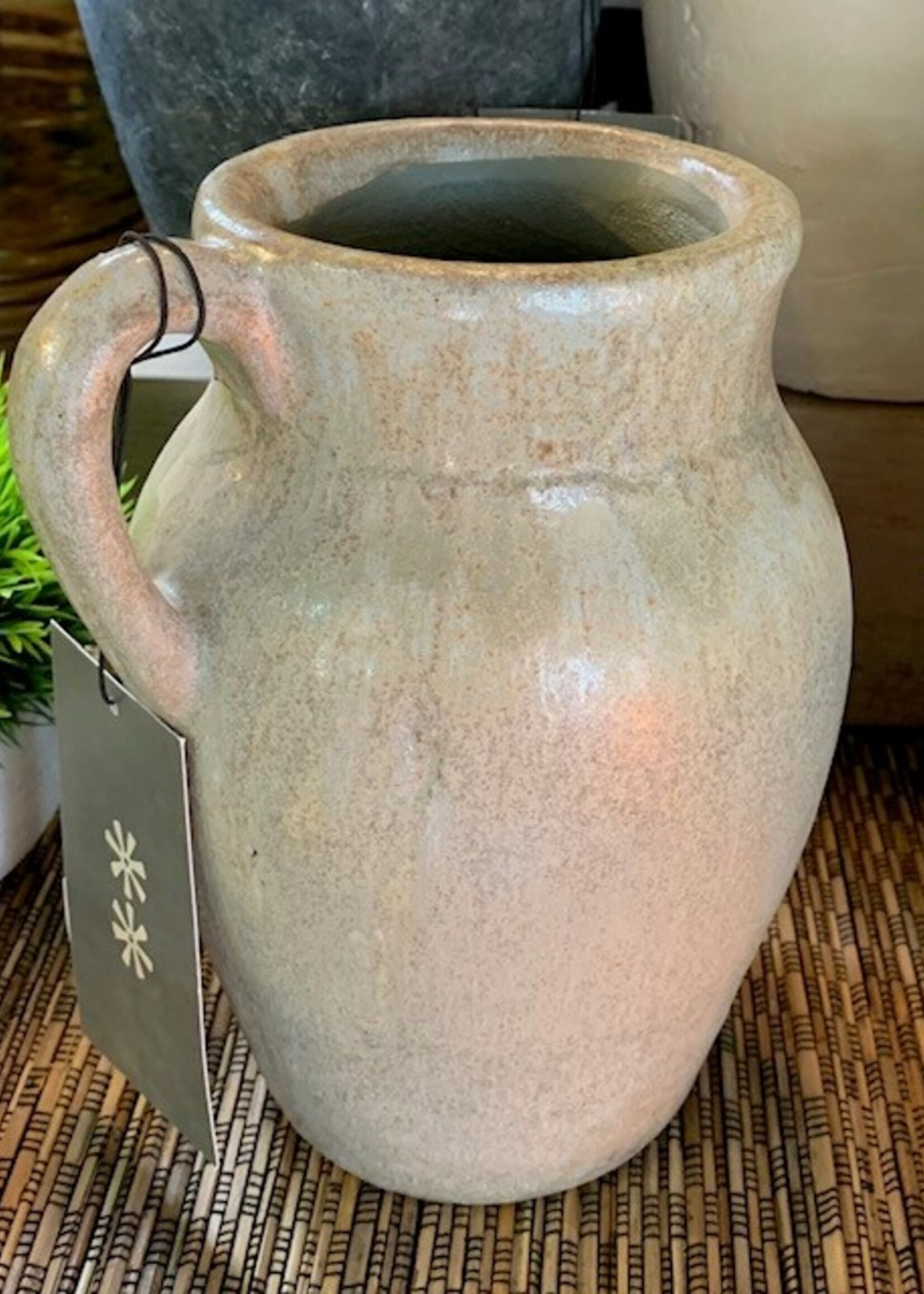 Indaba Rhodes Pitcher Vase * Small * Reactive Brown