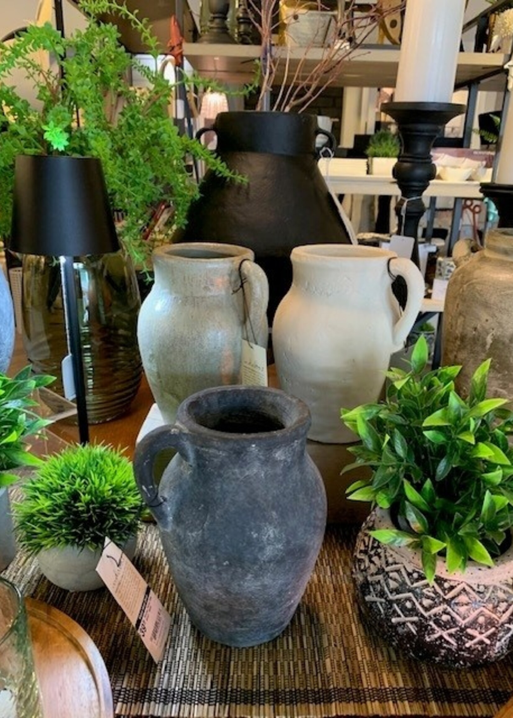 Indaba Rhodes Pitcher Vase * Small * Reactive Brown