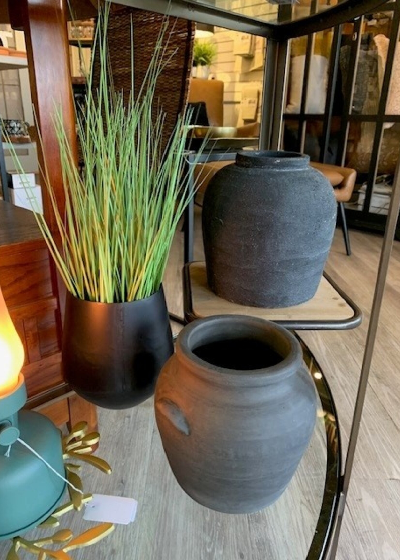 Indaba Milos Terracotta Urn * Small * Burnt Terracotta