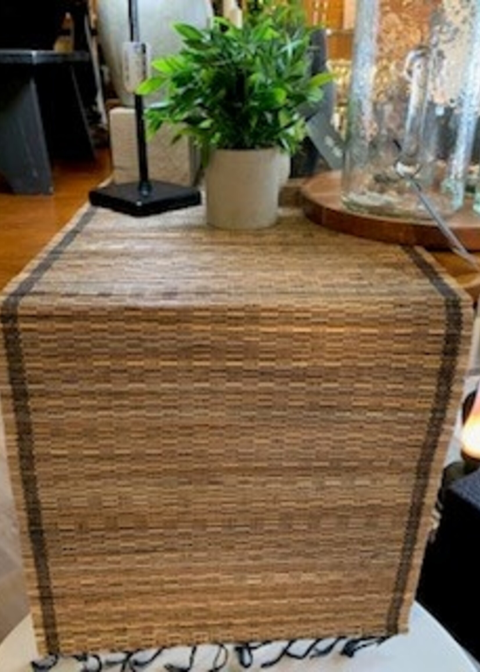 Indaba Carmel handloomed Table Runner * Natural Palm * 14" x 72"