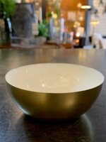 Abbott Mini Enamel Dipping Bowl * White & Gold
