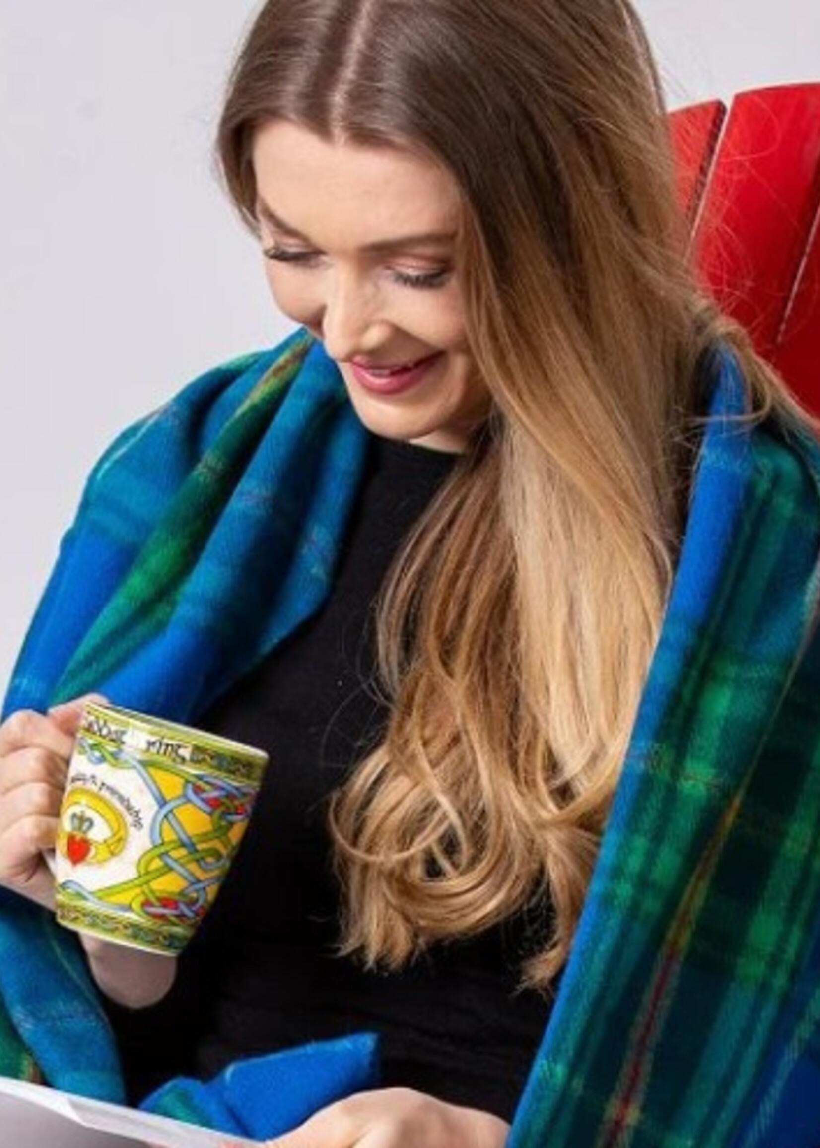 Patrick King Scottish Deluxe Wool Blanket * Nova Scotia * 69" x 62"