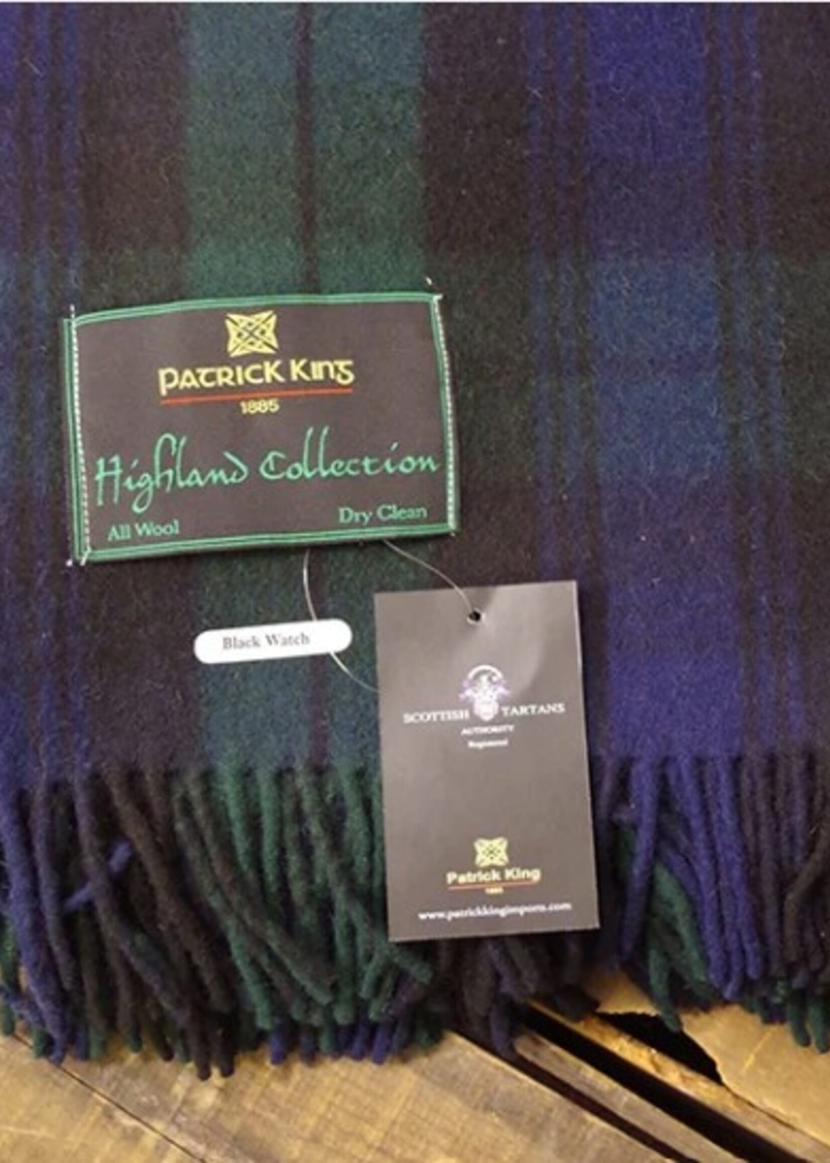 Patrick King Scottish Deluxe Wool Blanket * Nova Scotia * 69" x 62"