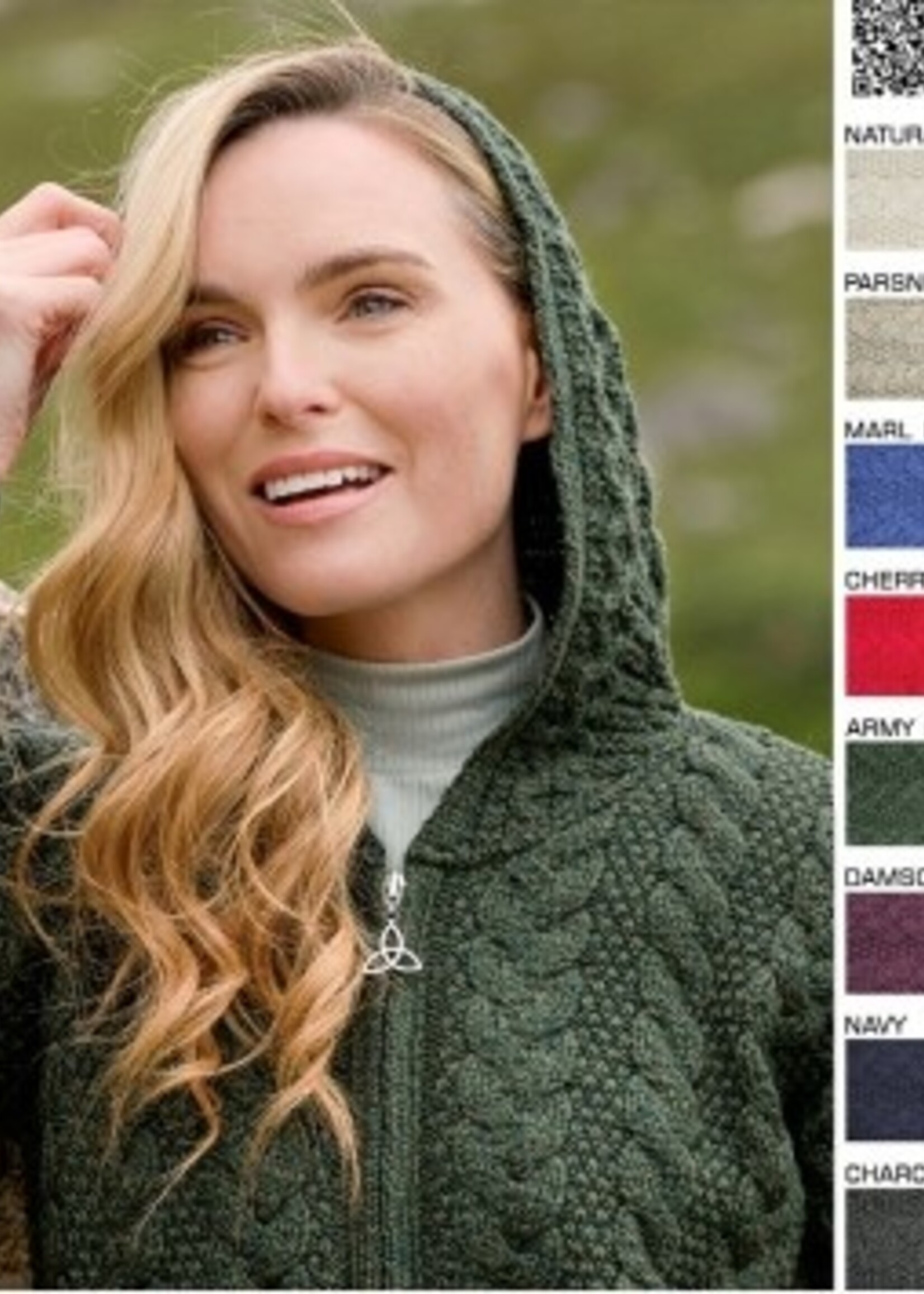 British & Irish Imports Irish Wool Sweater * Galway * Navy * Small