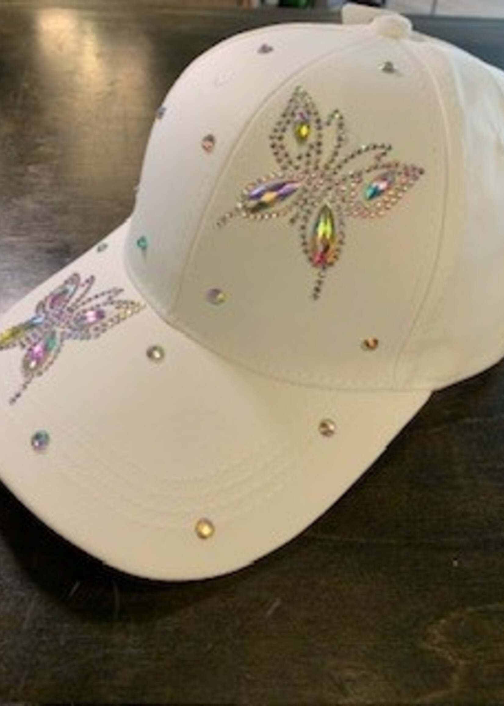 Picabo Mode Butterfly Bling Summer Cap * White
