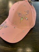 Picabo Mode Butterfly Bling Summer Cap * Pink