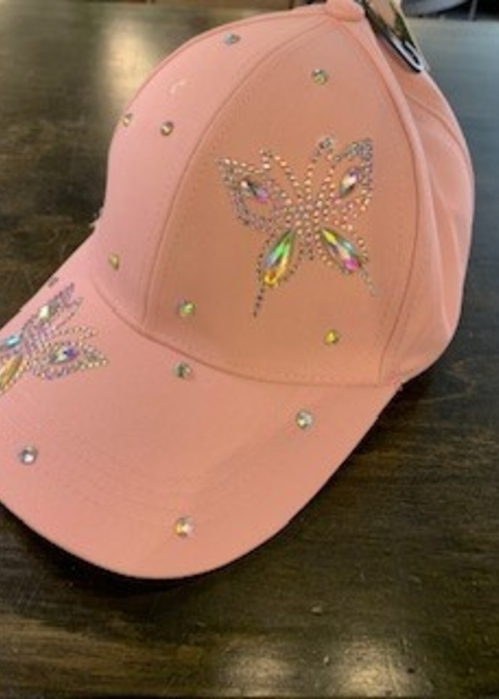 Picabo Mode Butterfly Bling Summer Cap * Pink