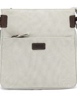 Da Van Canvas Small Cross Body with Leather Trim * Da Van SB 609 * Cream