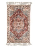 Abbott Barjara Mat * 2' x 3' * Blue & Burgundy