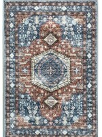 Avocado Decor Crystal Regalia * Burnt Orange & Blue * 24" x 36"