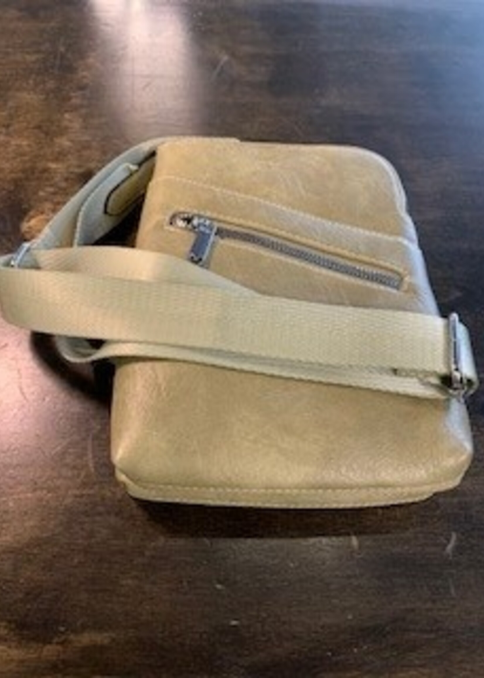 Darling Darling 9030 Vegan Double Pocket Crossbody * Olive