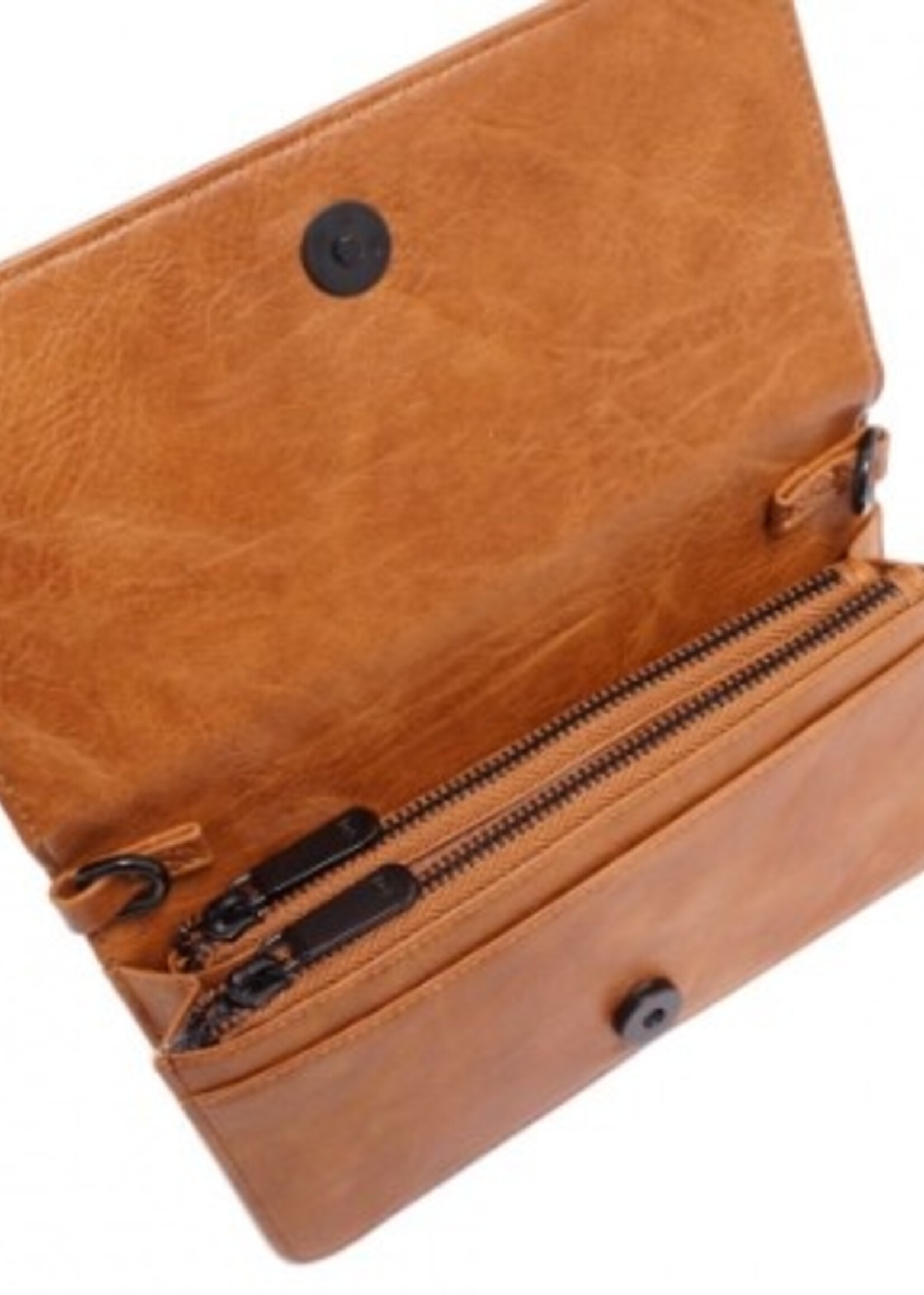 SQ Rosina Crossbody Wallet with Crossbody Liner * Dark Sand