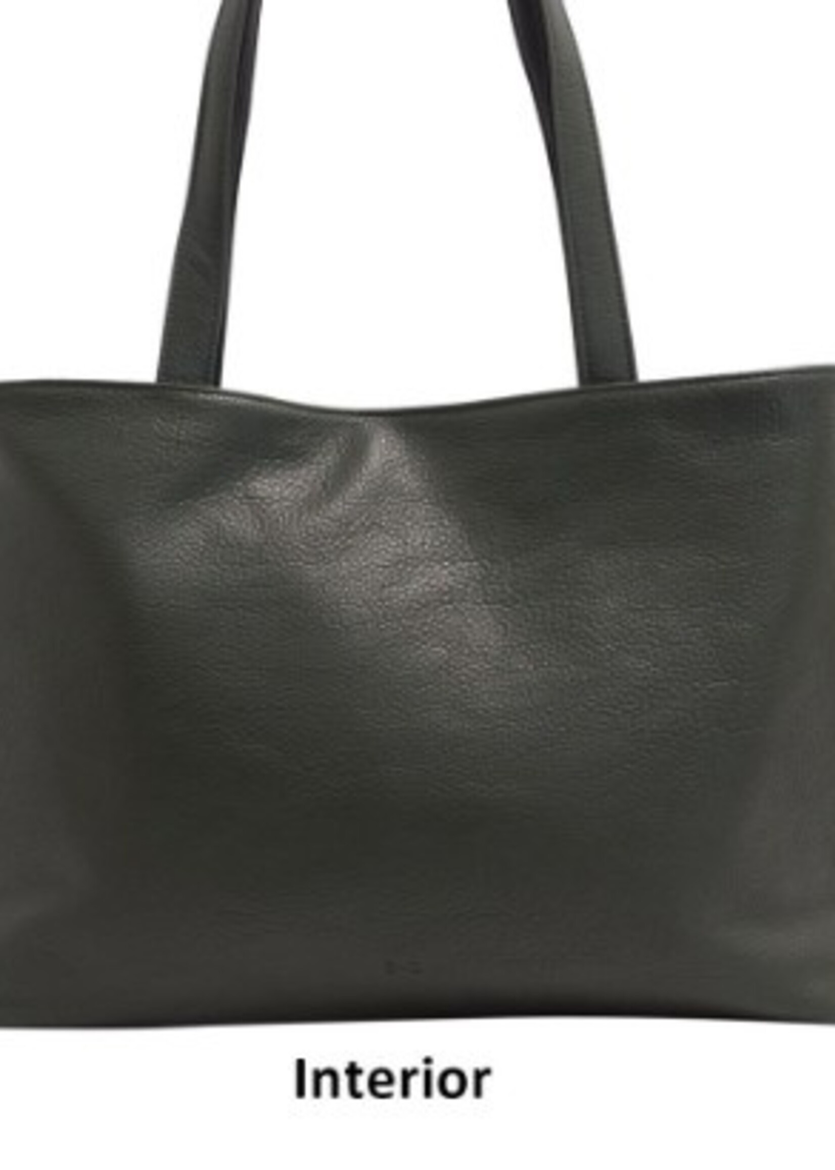 SQ Lois Two in One Reversible Tote * Black & Forest Green