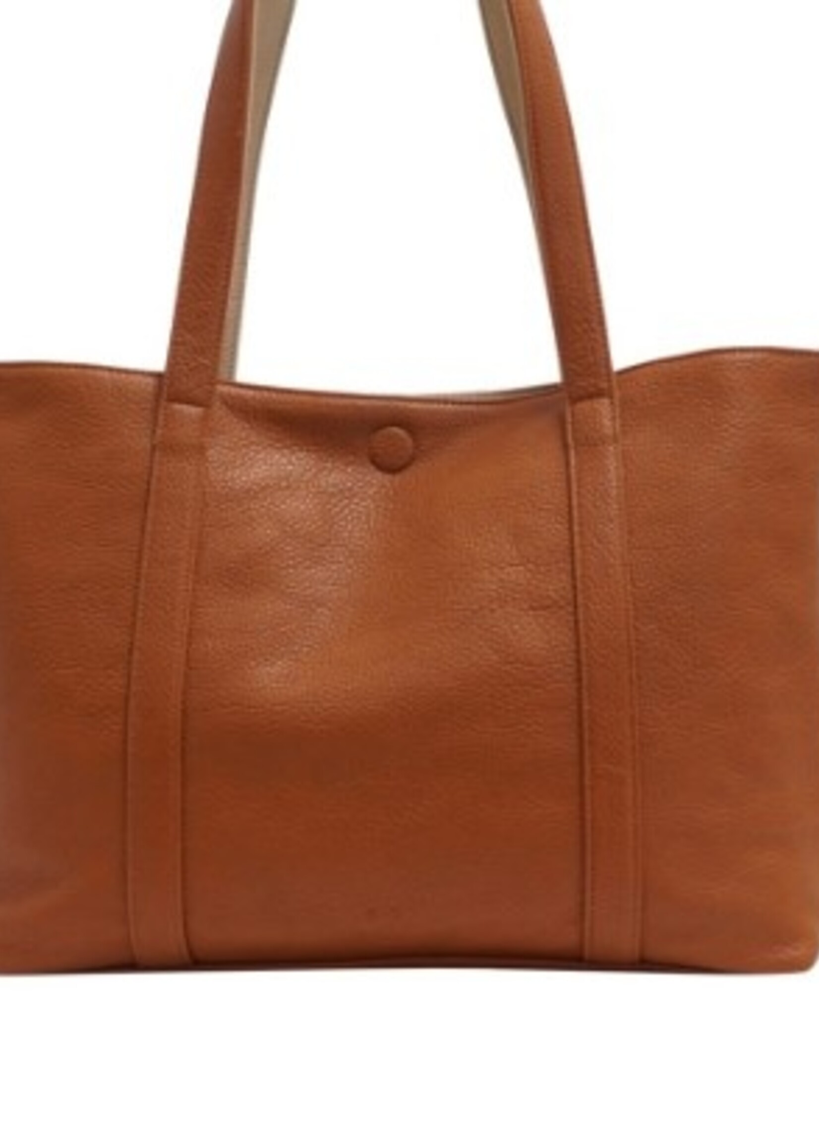 SQ Lois Two in One Reversible Tote  * Cognac & Tan