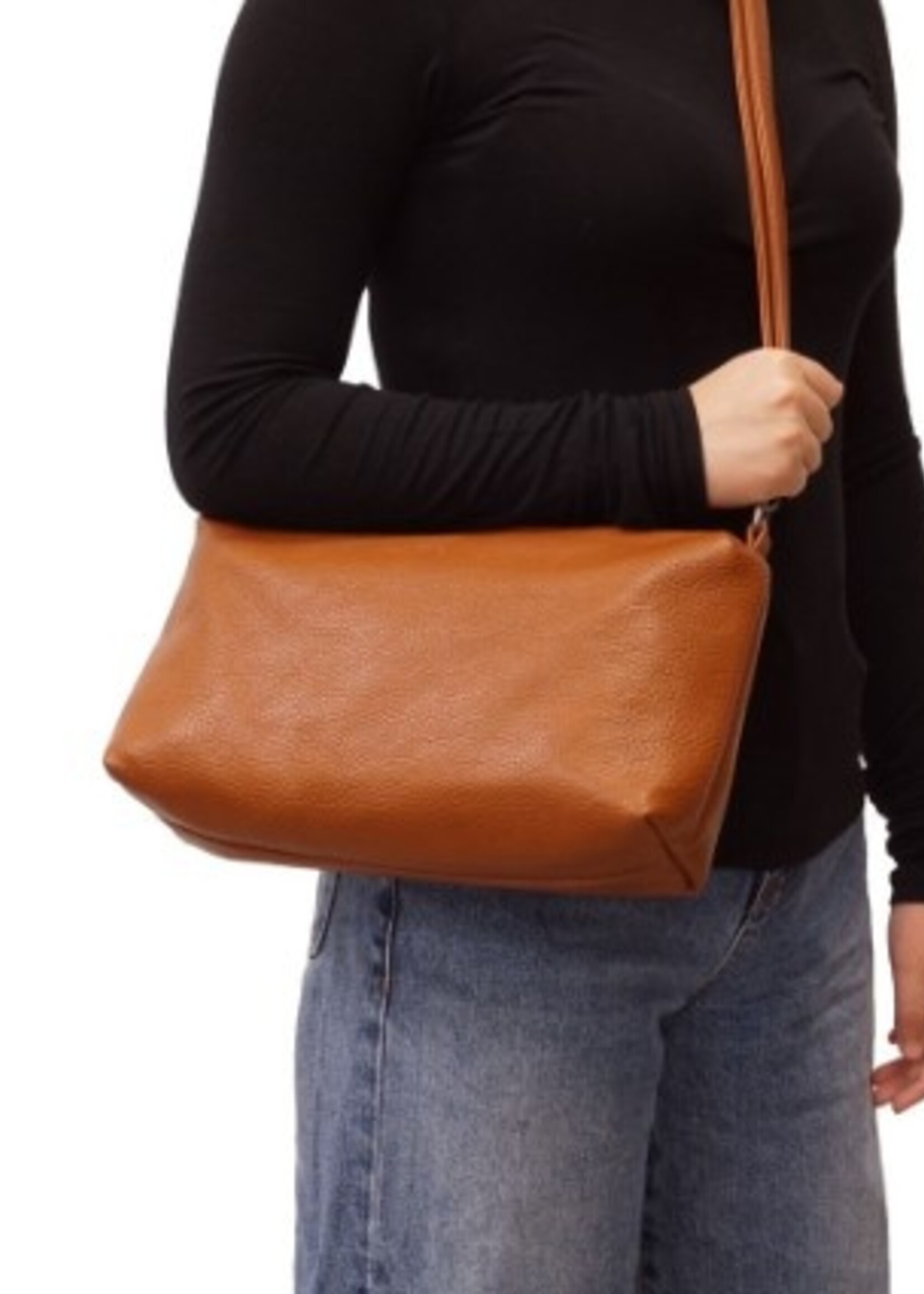 SQ Lois Two in One Reversible Tote  * Cognac & Tan