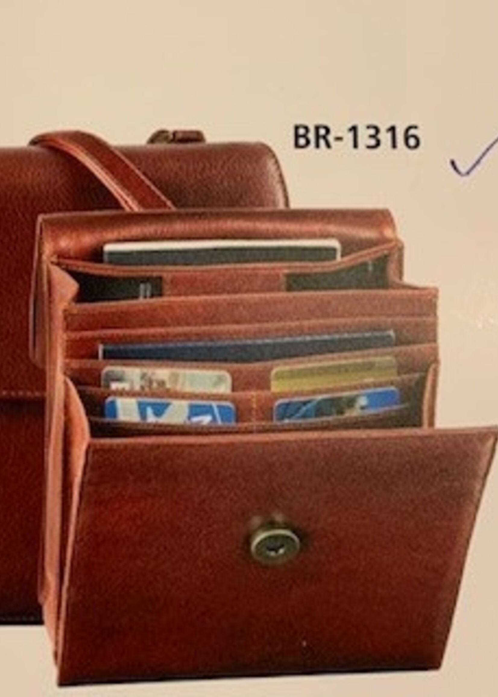 Derek Alexander Derek Alexander BR-1316 Unisex Wallet/Crossbody * Whiskey