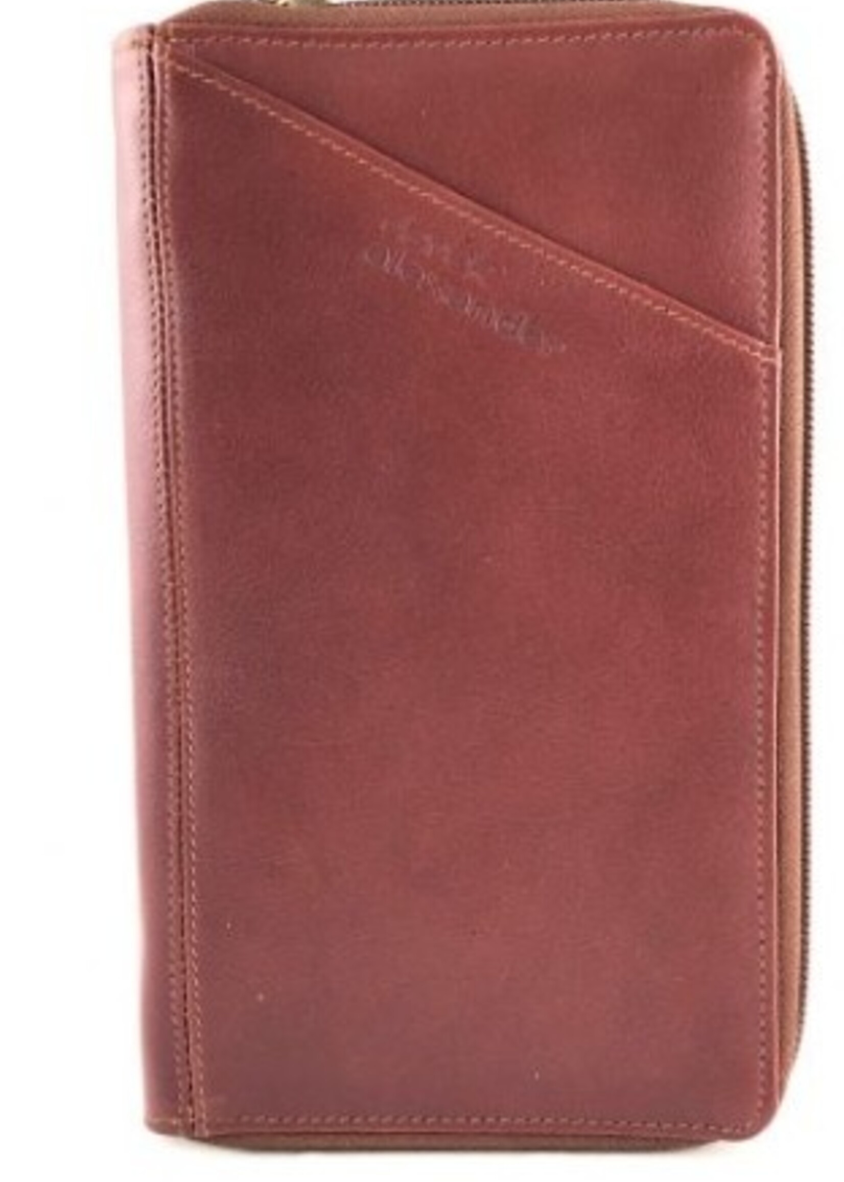 Derek Alexander Derek Alexander FN-2014 Full Zip Travel Wallet * Red