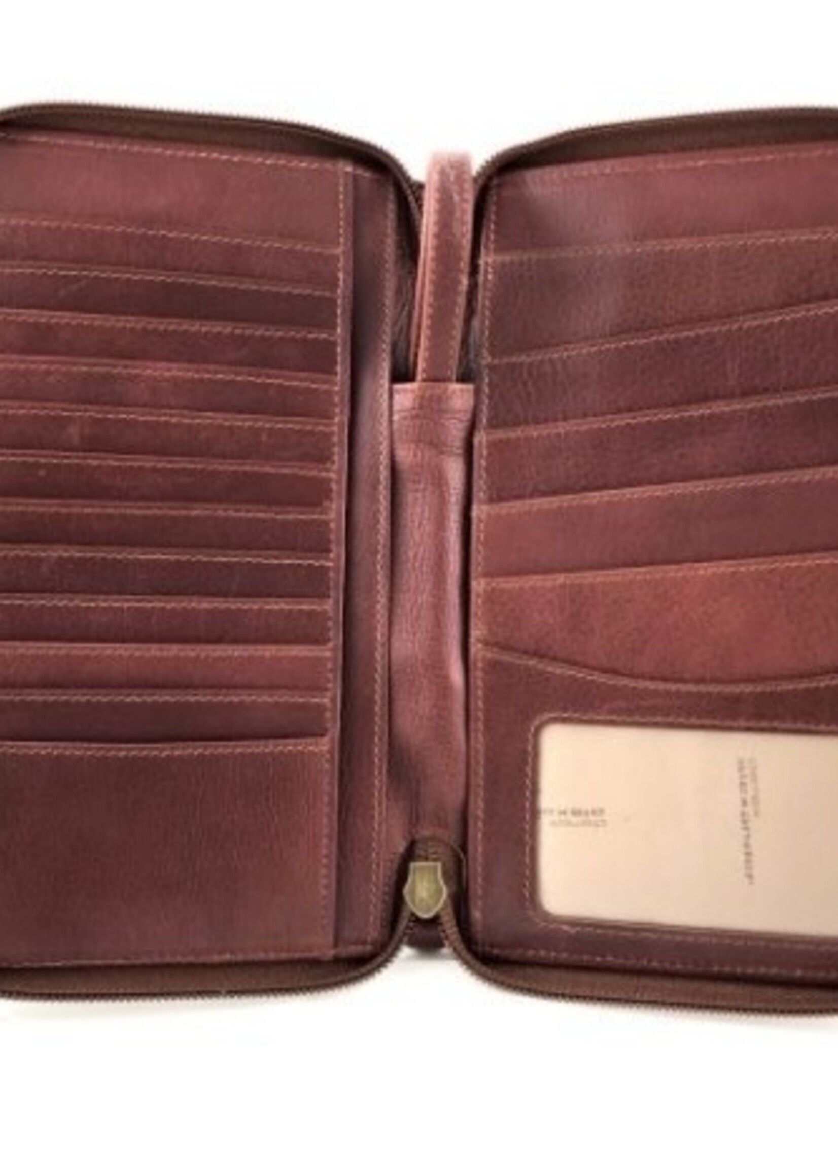 Derek Alexander Derek Alexander FN-2014 Full Zip Travel Wallet * Red