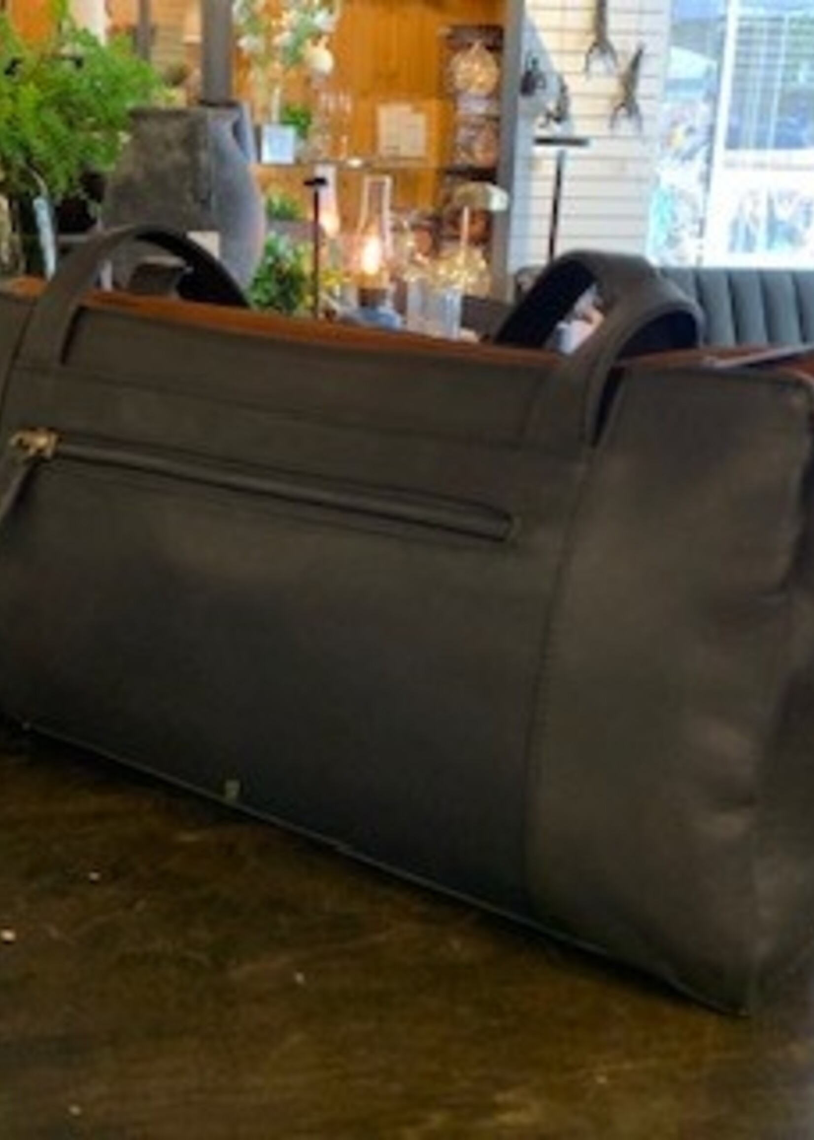 Derek Alexander Derek Alexander DR-8029 Top Zip Shoulder Bag * Black & Tan