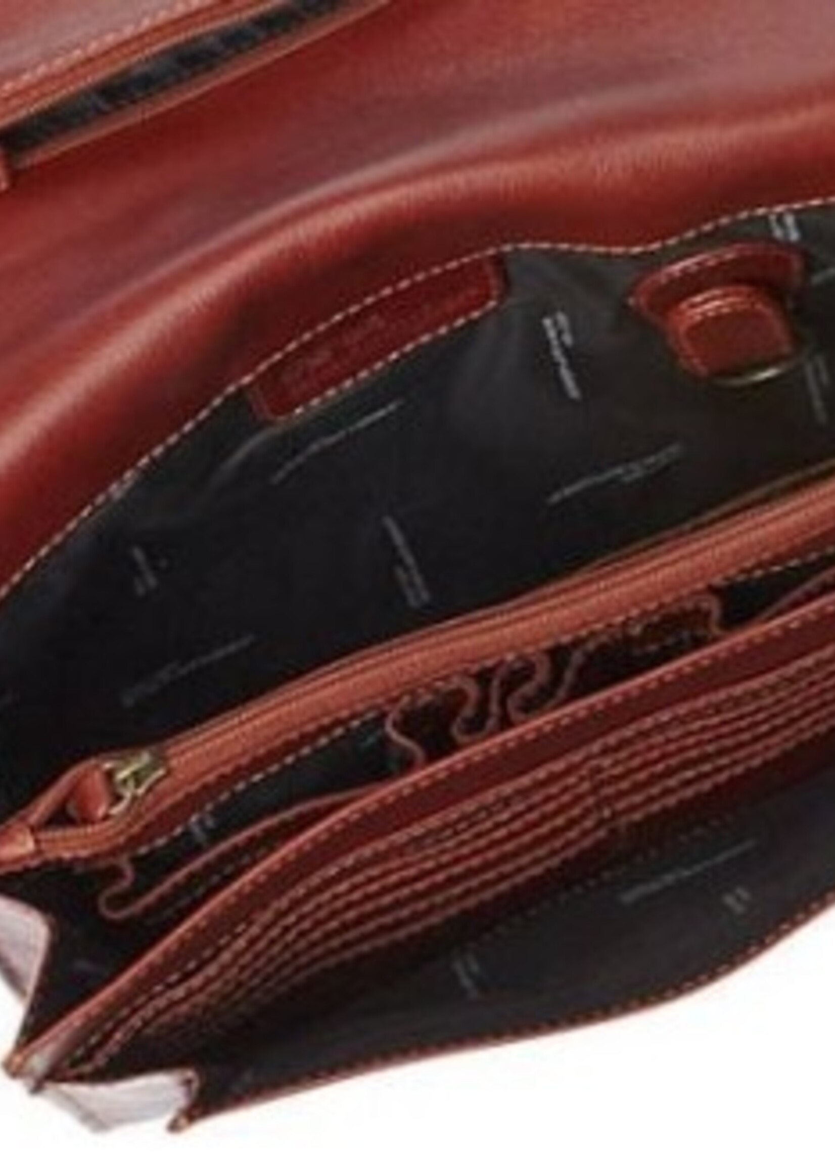 Derek Alexander Derek Alexander BR-8006 Half Flap Multi Organizer * Red