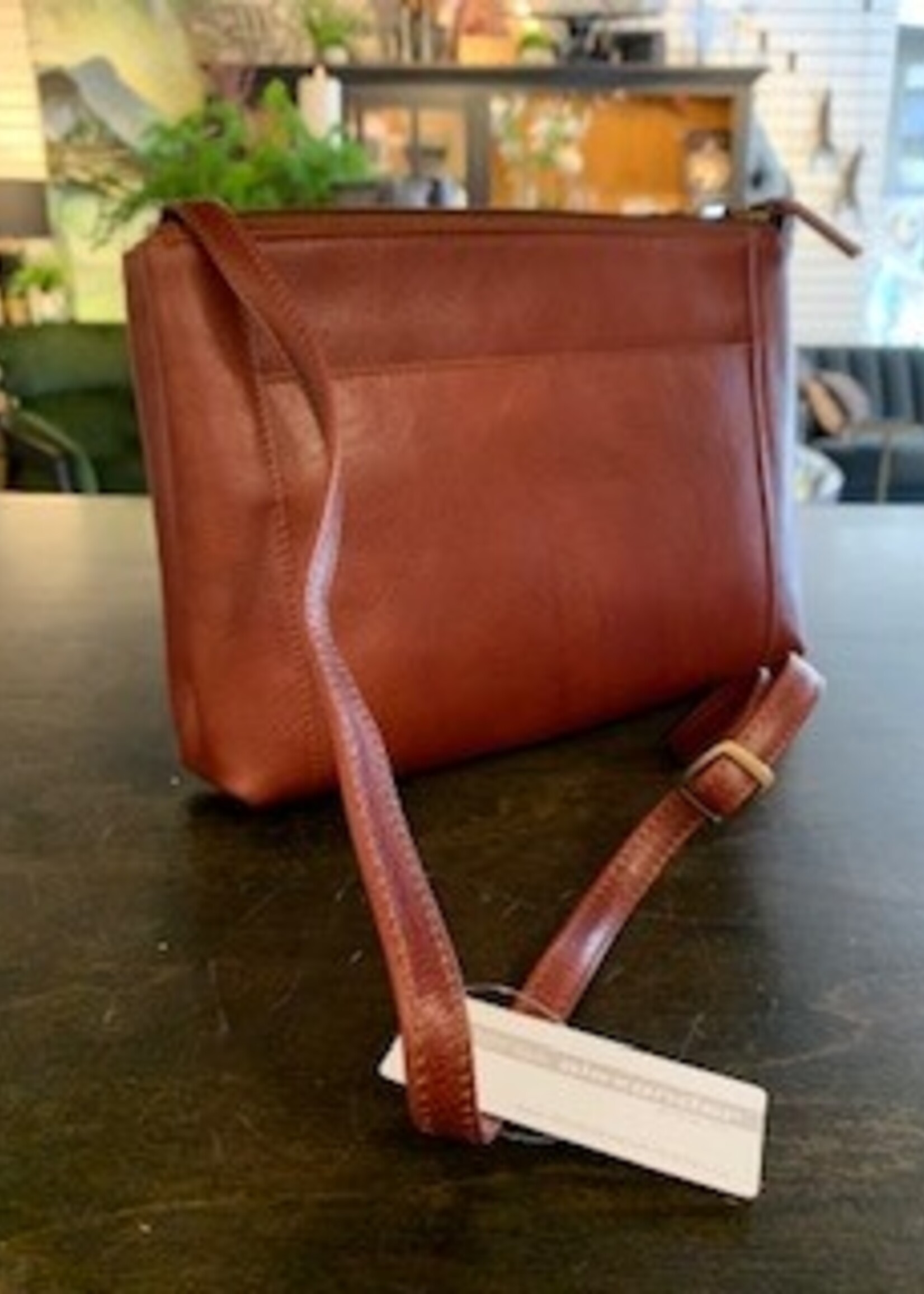 Derek Alexander Derek Alexander BR-8012 Triple Zip Crossbody Bag * Whiskey