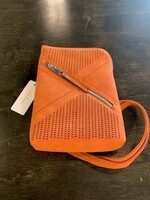Darling Darling YD8023 Vegan Flat Crossbody * Suede Finish * Orange