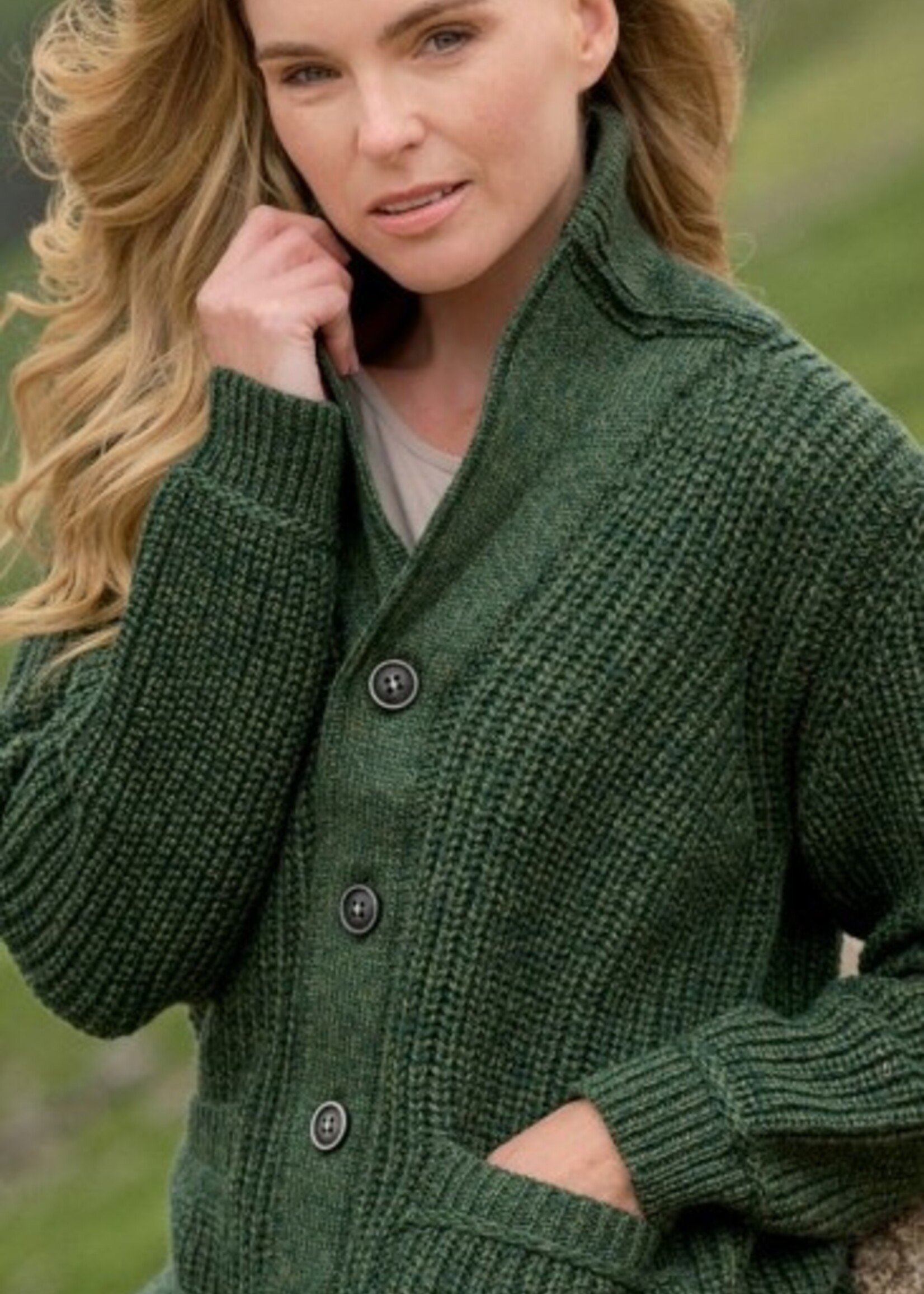 British & Irish Imports Slane SH4627 Irish Wool Sweater * Charcoal * Small