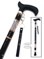 Jacqueline Kent Jacqueline Kent Cane * Lady Kent Collection * Black, Silver & Gold