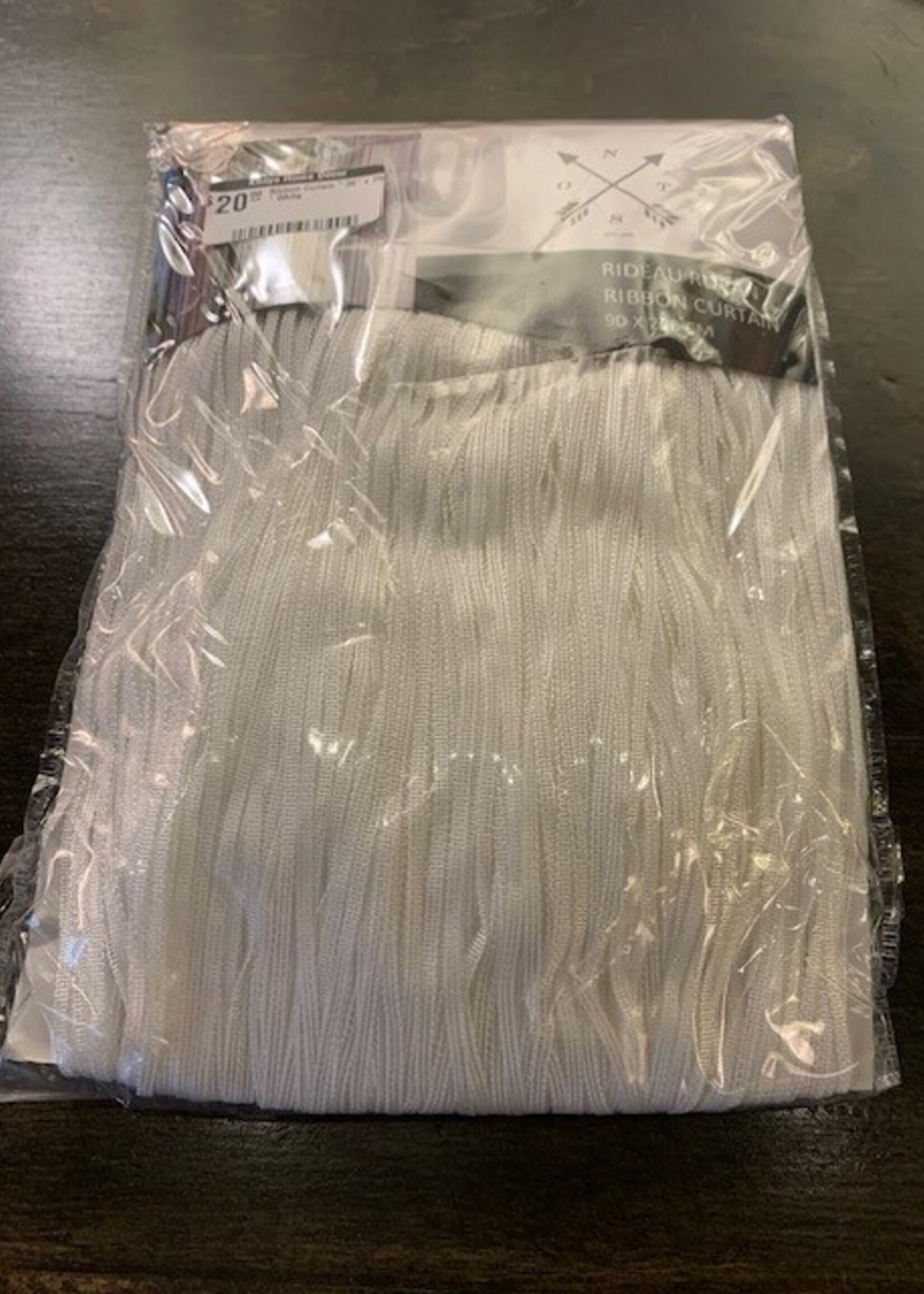 Nostalgia Ribbon Curtain * 36" x 79" * White