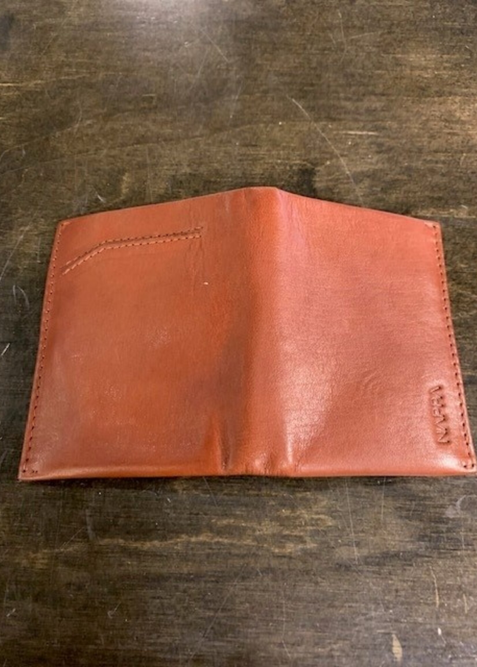 Nappa Skinny Sleeve Leather Wallet * Brandy